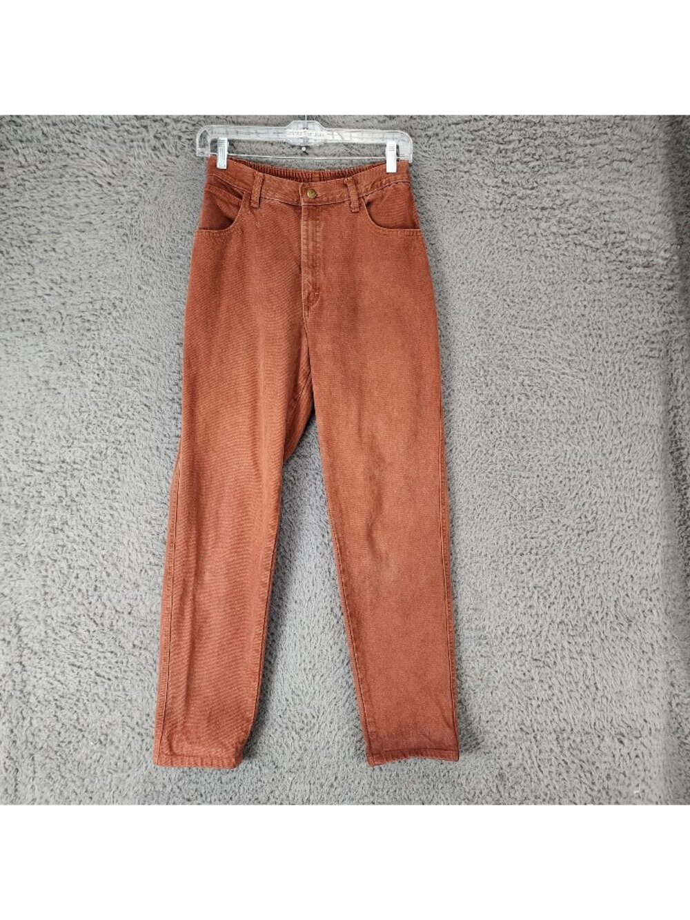 Lorraine Wardy Jeans Womens 6 Rust Brown Cotton High Rise Straight *Read*